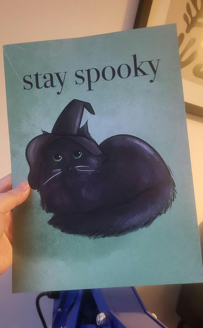 Black Cat “Stay Spooky” Print - available in different sizes