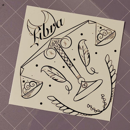 Libra Zodiac Sign Card