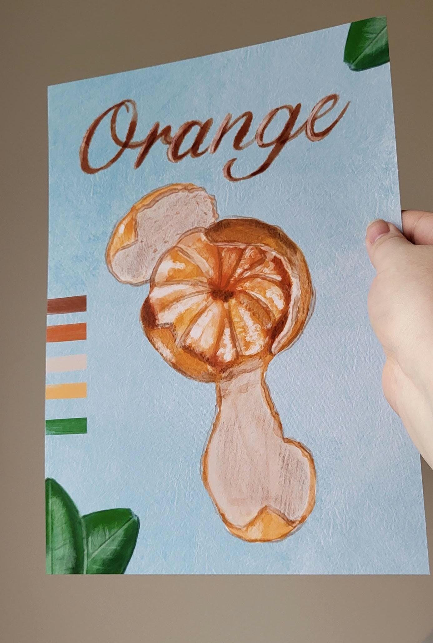 Orange - Peeled Orange Print - available in different sizes