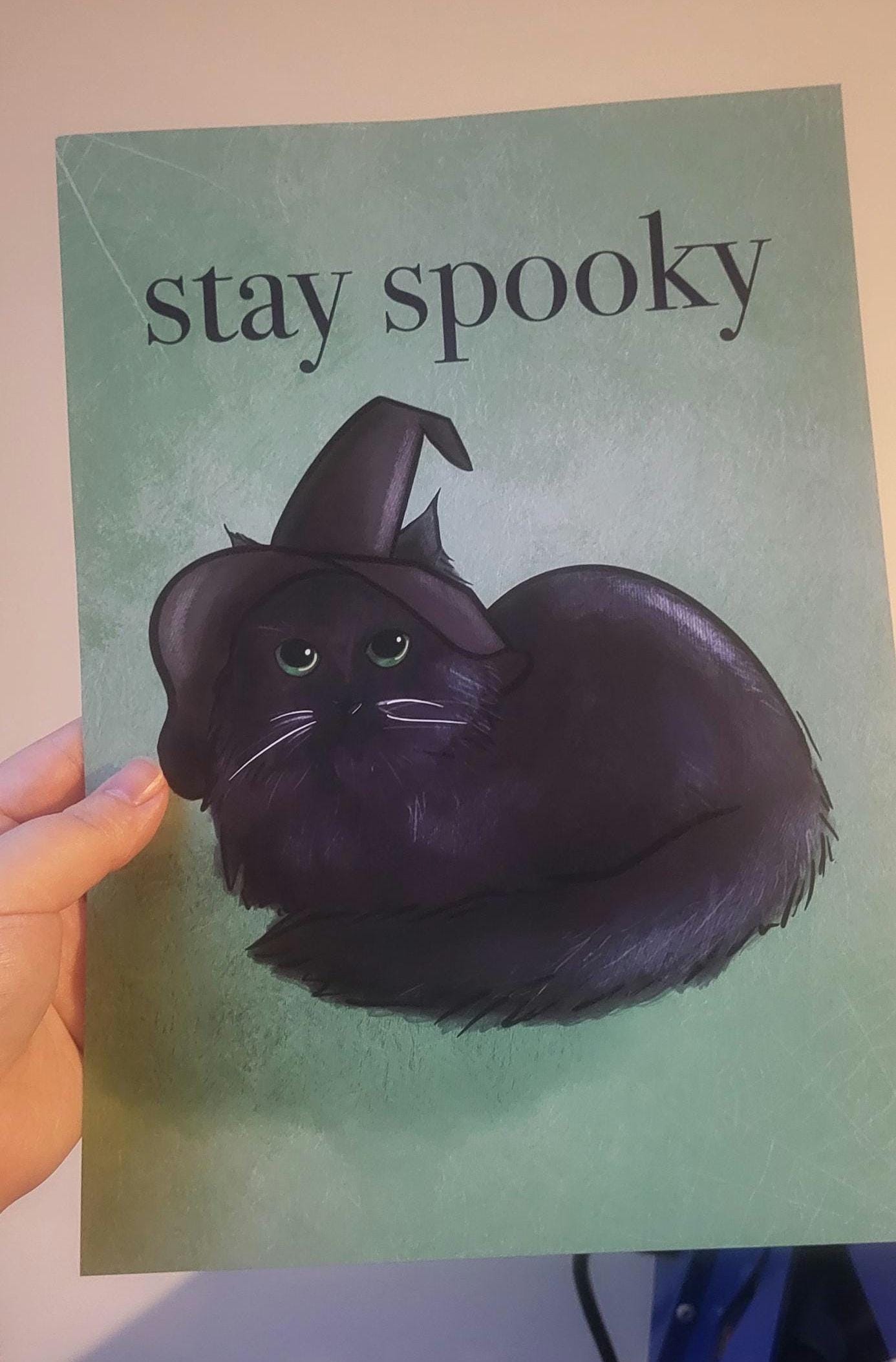 Black Cat “Stay Spooky” Print - available in different sizes