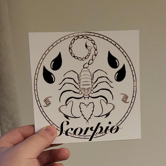 Scorpio Zodiac Sign Card