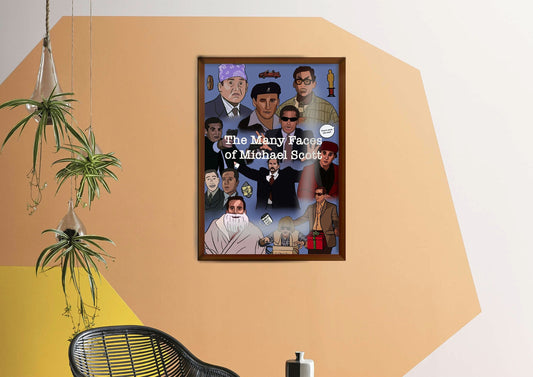 The Many Faces Of Michael Scott Poster - The Office US