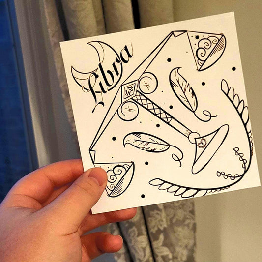 Libra Zodiac Sign Card