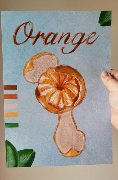 Orange - Peeled Orange Print - available in different sizes