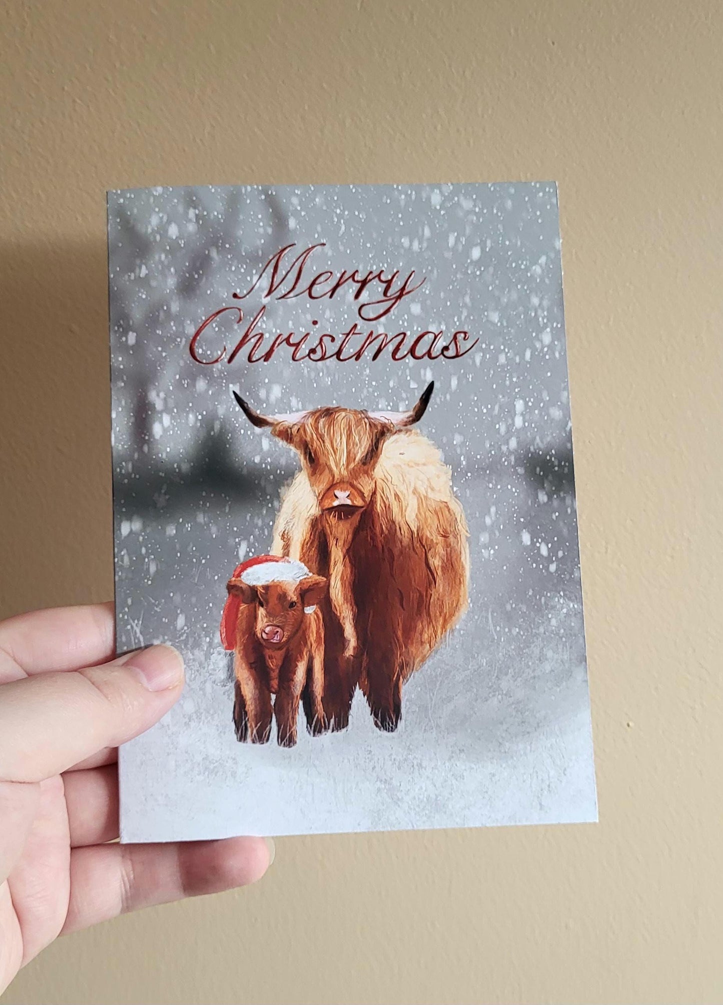 Highland Cows Christmas Card