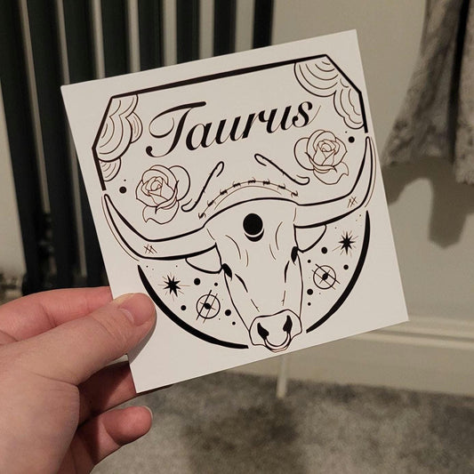 Taurus Zodiac Sign Card