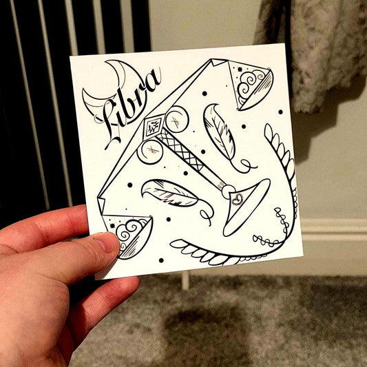 Libra Zodiac Sign Card