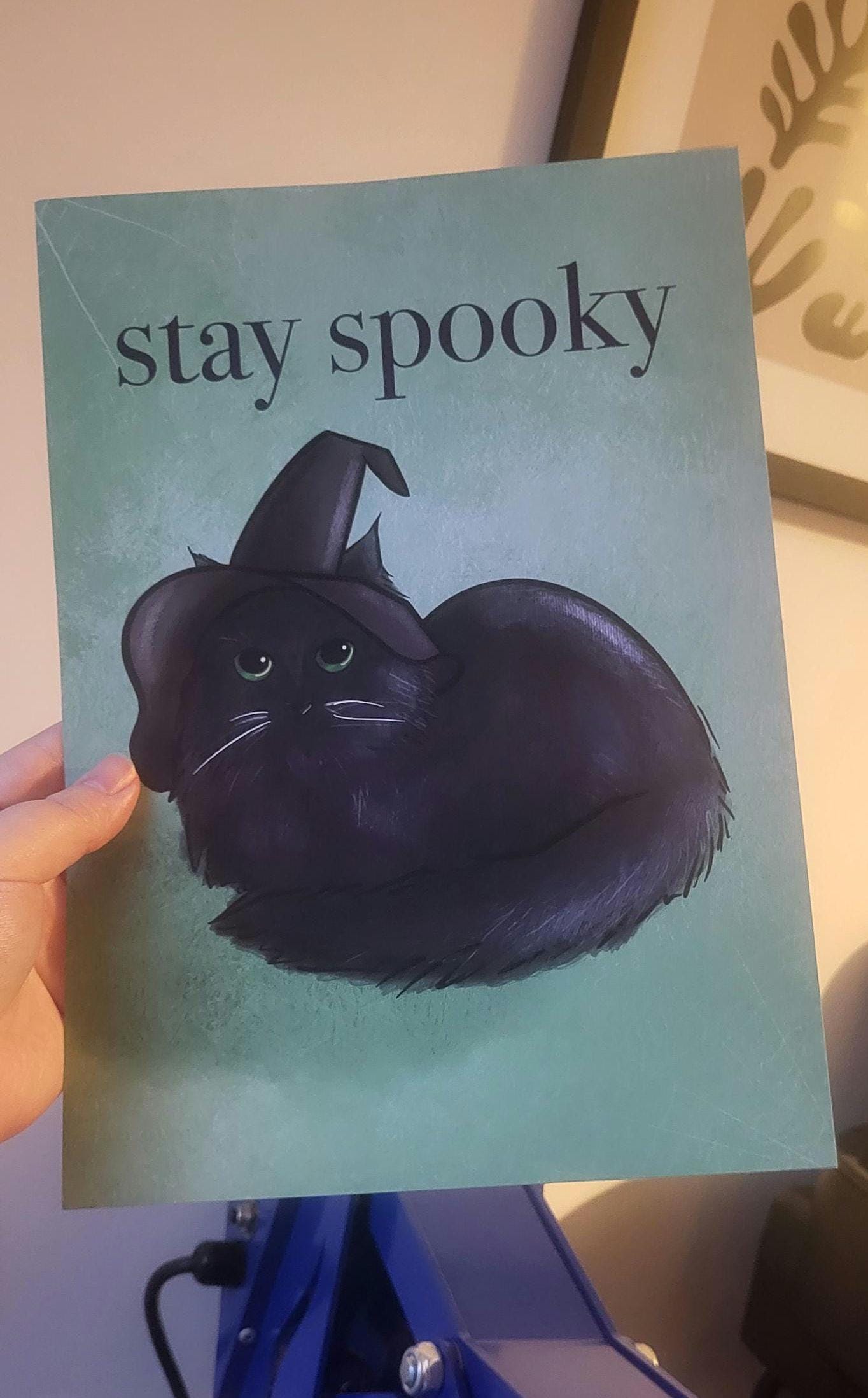 Black Cat “Stay Spooky” Print - available in different sizes
