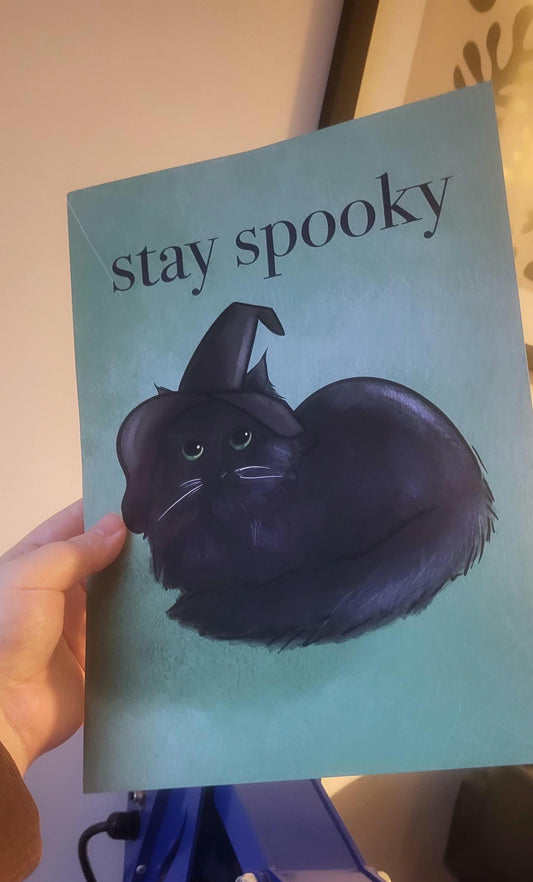 Black Cat “Stay Spooky” Print - available in different sizes