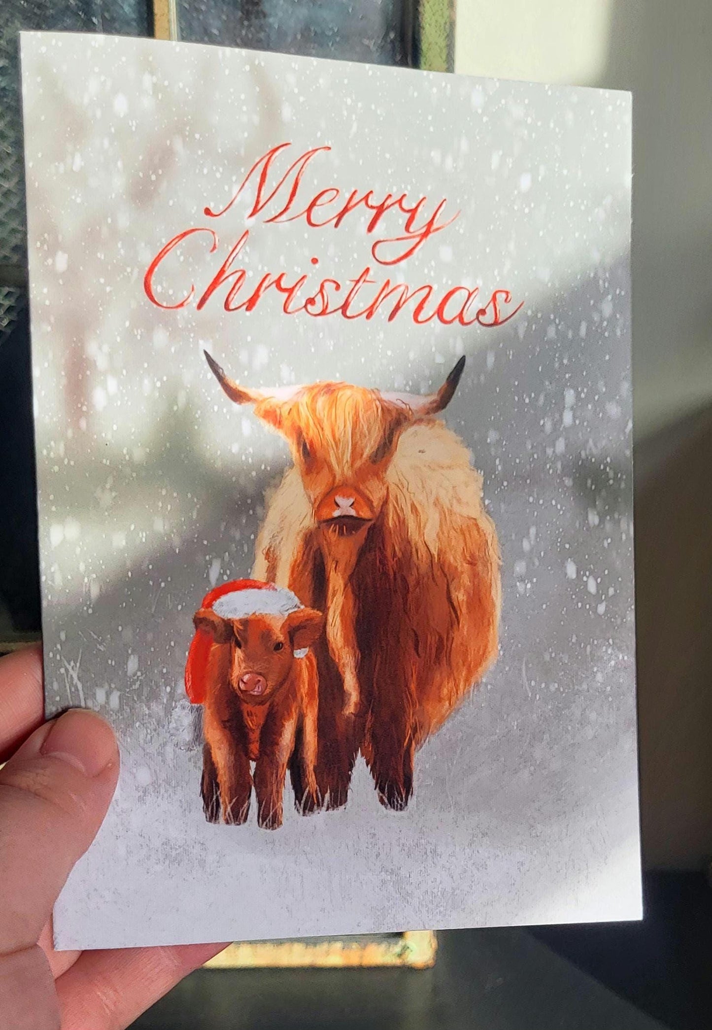 Highland Cows Christmas Card