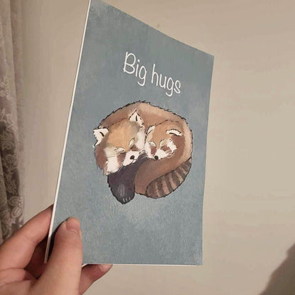 Red Panda ‘Big hugs’ Greeting/Birthday Card