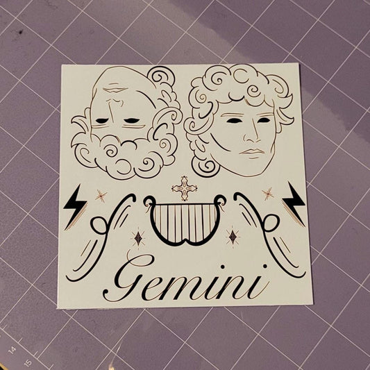 Gemini Zodiac Sign Card