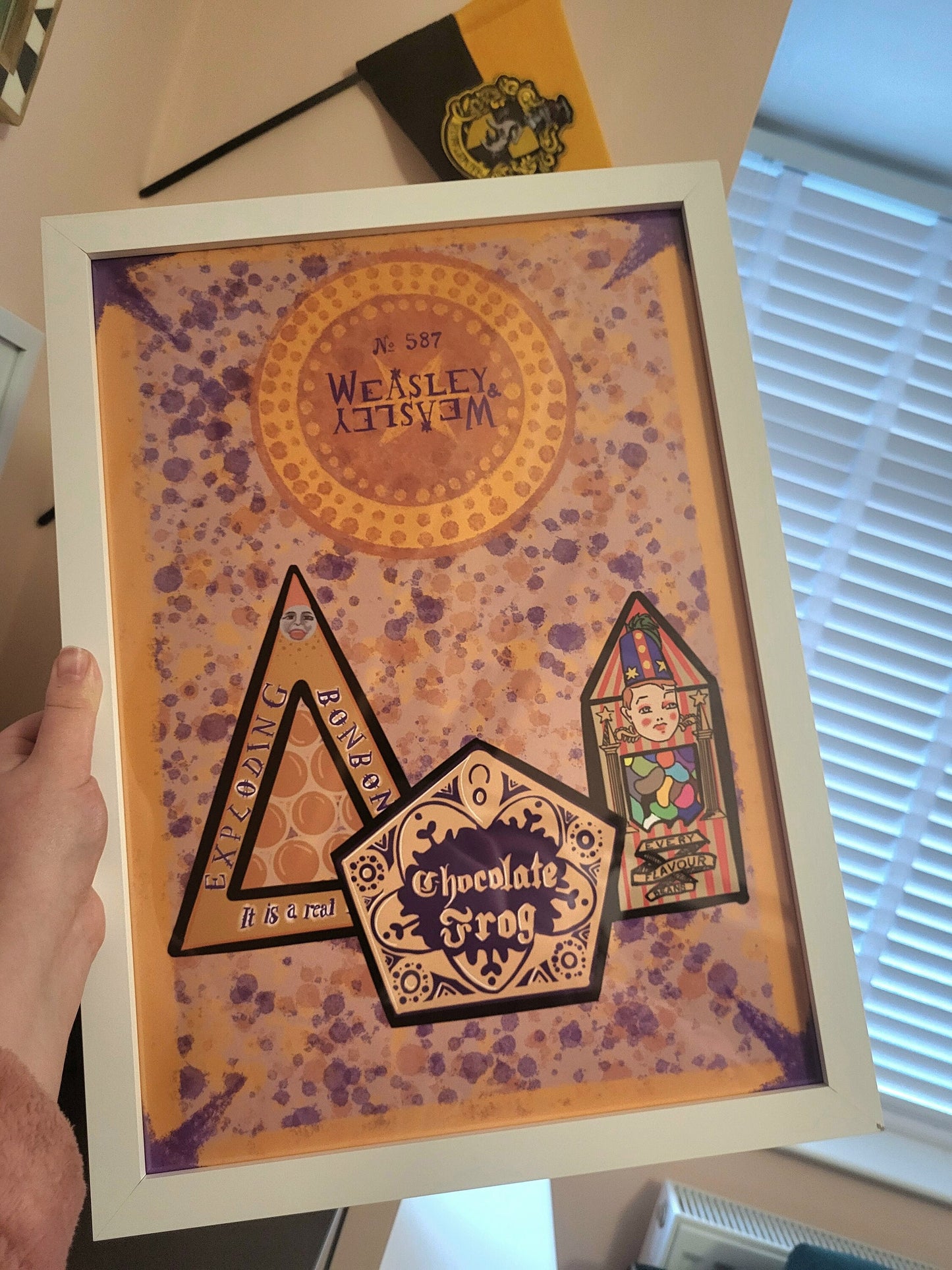 Harry Potter Sweets Print - Weasley and Weasley - Chocolate Frog, Bertie Bott’s Beans, Exploading Bon Bon’s - available in different sizes
