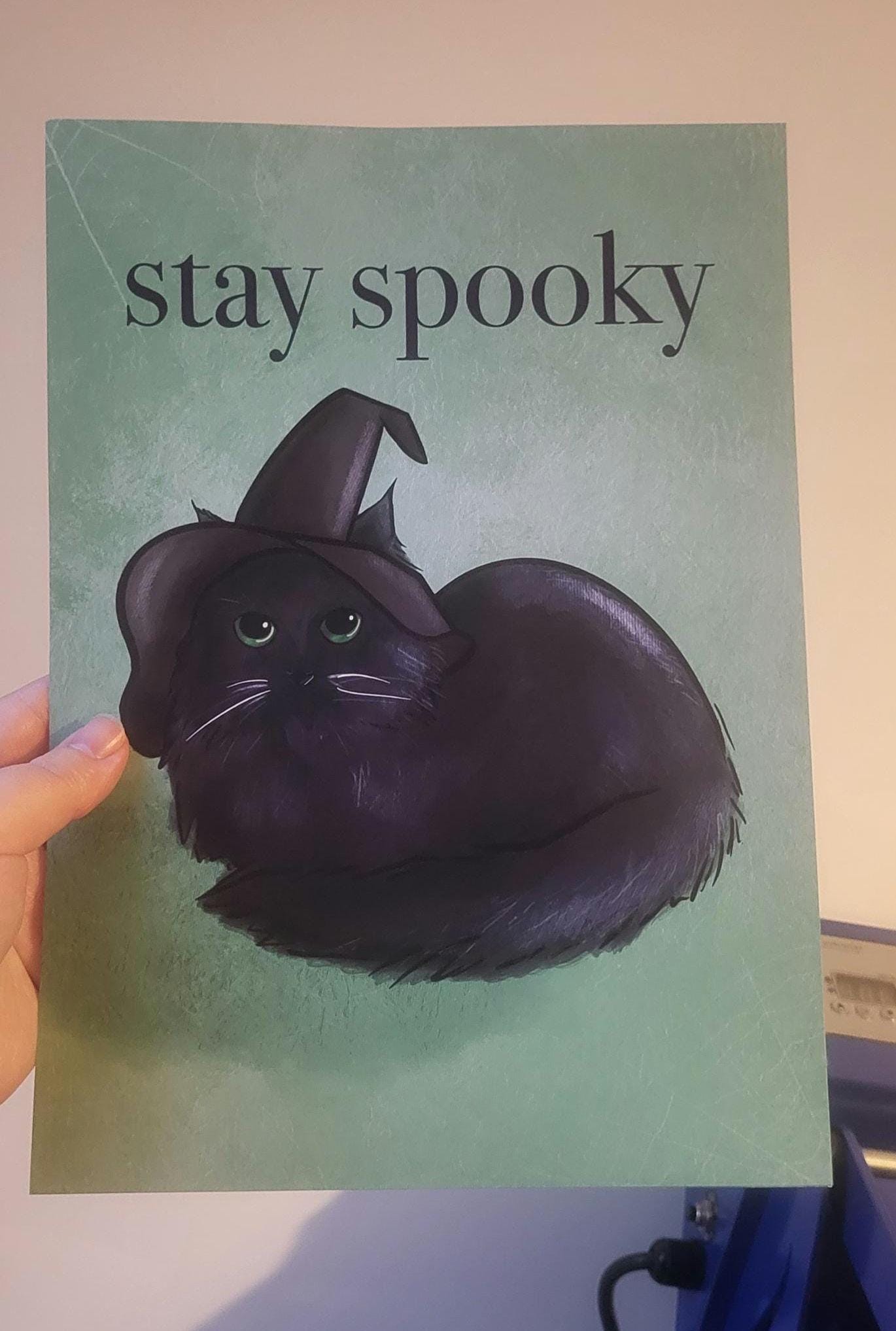 Black Cat “Stay Spooky” Print - available in different sizes
