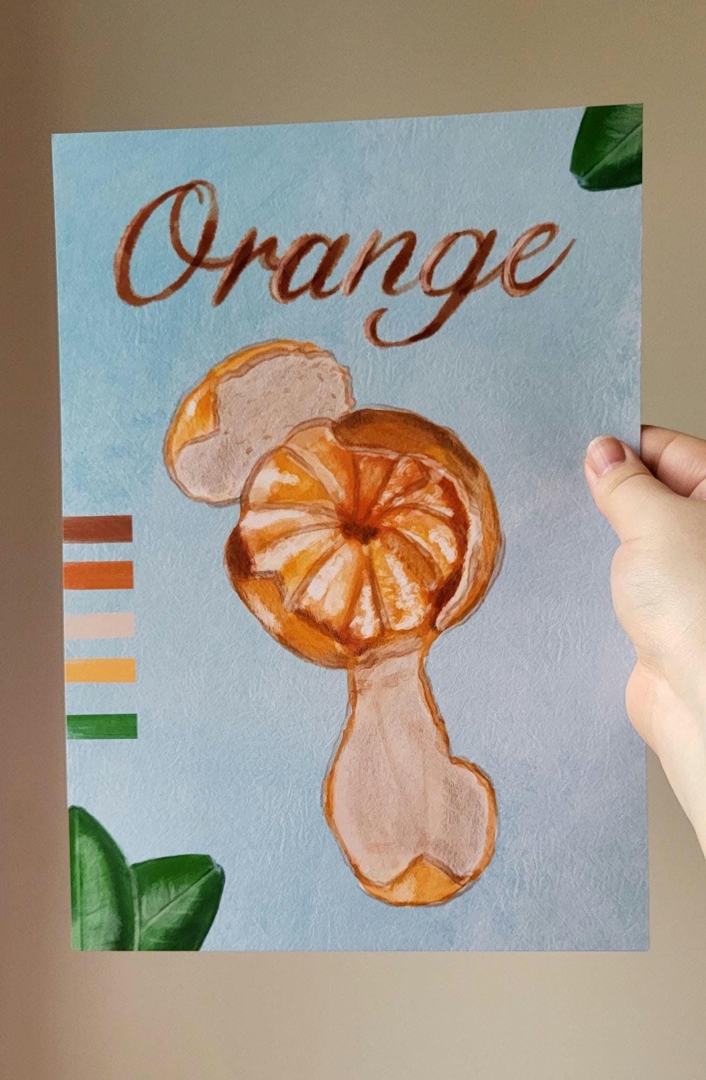 Orange - Peeled Orange Print - available in different sizes