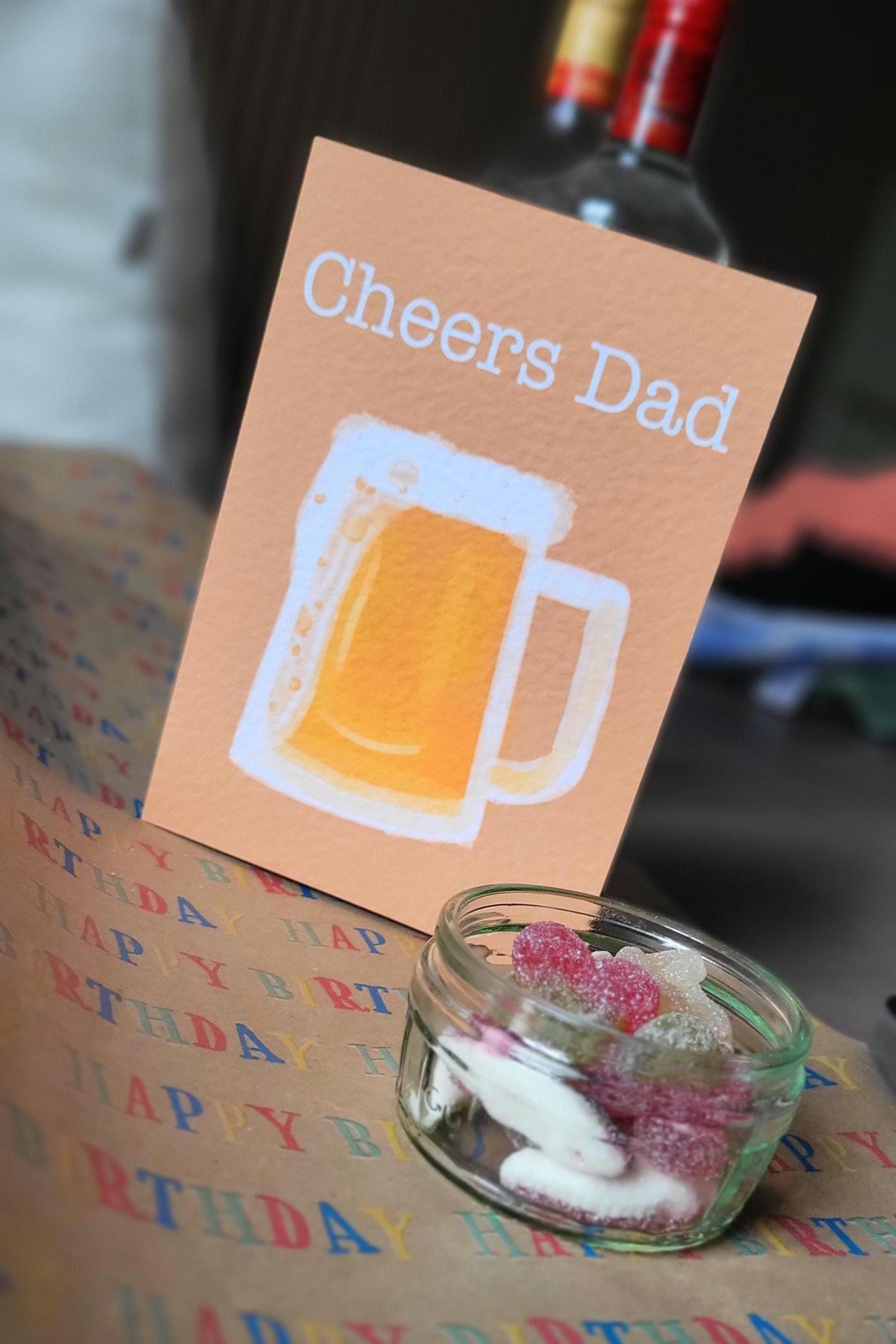 Fathers Day/thank you Beer Card "Cheers Dad"