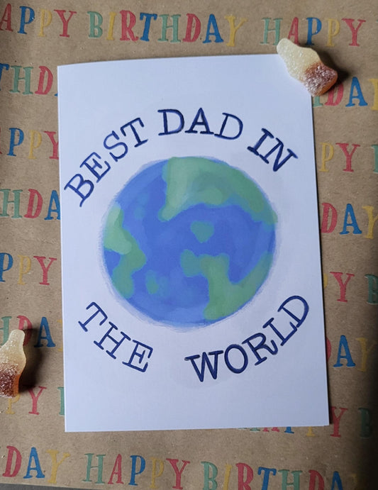 Fathers Day Card "Best Dad in the World"