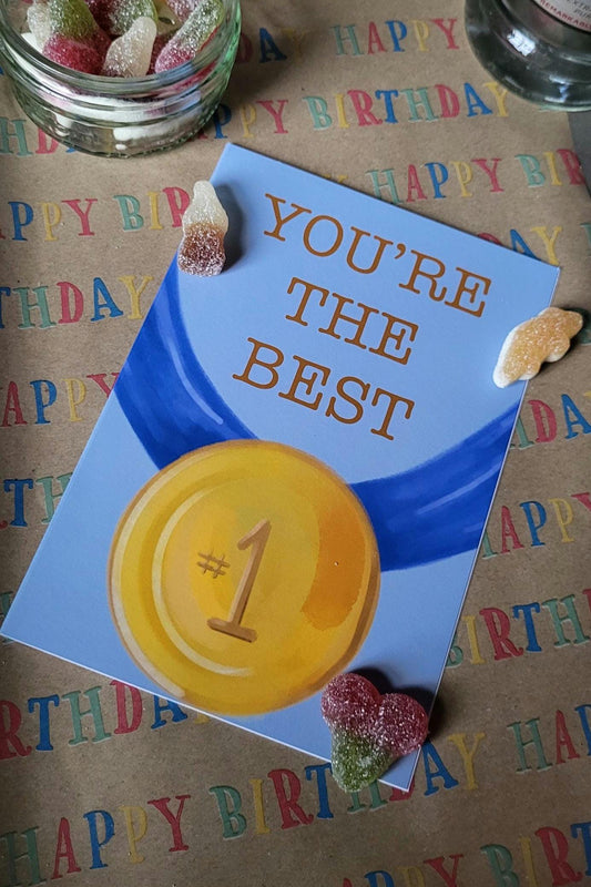 Medal Greeting Card "You're the best"