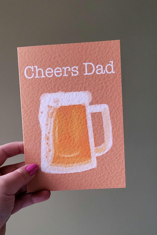 Fathers Day/thank you Beer Card "Cheers Dad"