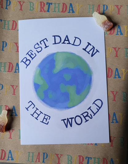 Fathers Day Card "Best Dad in the World"